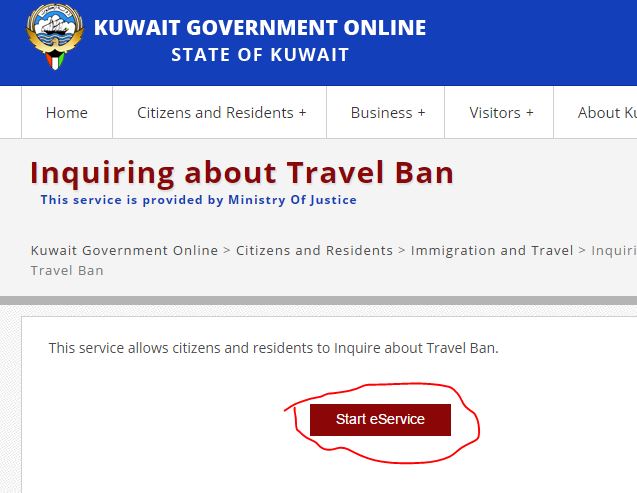 kuwait civil id travel ban